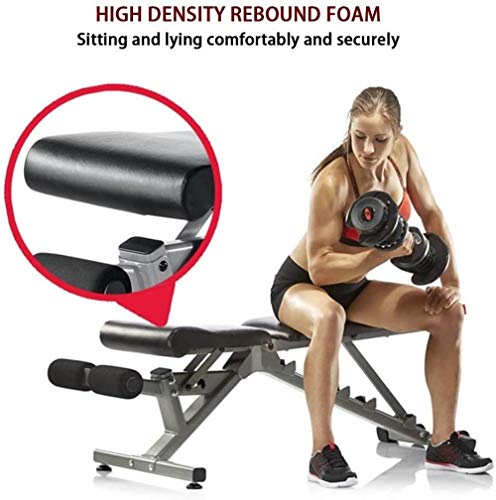 Woodtree Heces Banco de Equipos Deportivos Gimnasio Sit-up Presidente de la Junta de Fitness (Carga máxima 218kg) (Color: Negro, tamaño: 142 * 66 * 51 cm), Tamaño: 142 * 66 * 51 cm, Color: Negro