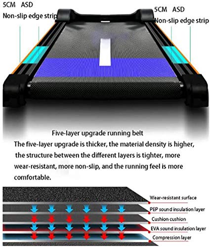 Woodtree Multifuncional Cinta de Correr, Home Fitness Equipment Pequeño, Controles fáciles de pasamanos, Instalación mecánica Plegable-Libre Ultra-Quiet Cubierta Máquina Caminar