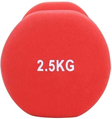 Woodtree Pesos de la Pesa de Neopreno Home Gym Fitness Pilates Mano Brazo Pesas Conjunto 0.5Kg 1Kg 1,5 kg 2,5 kg 2 kg 3 kg 4 kg 5 kg (par), Color: Púrpura-2 x 1,5 kg (Color : Red-2 x 2.5KG)