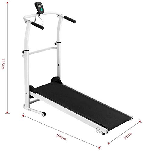 Woodtree Plegable pequeña máquina caminadora mecánica Caminar Ultra silencioso Equipo de Fitness de Ajuste de inclinación Regulable en Altura hogar