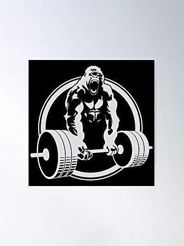 Workout Fitness Selfie Gorilla Gym Exercise Beast Crossfit Regalo para la decoración del hogar Wall Art Print Poster 11.7 x 16.5 inch