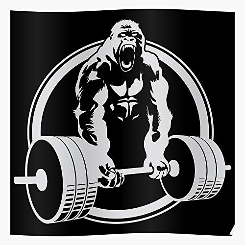 Workout Fitness Selfie Gorilla Gym Exercise Beast Crossfit Regalo para la decoración del hogar Wall Art Print Poster 11.7 x 16.5 inch