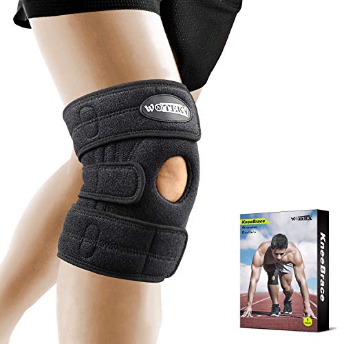 WOTEK Rodillera Menisco y Ligamentos, Rodilleras Deportivas Ajustables, Antideslizante Rodilleras, Rodillera Protectora de rótula Apoyo para Dolor de Artritis, Crossfit,Correr,Baloncesto,Bicicleta