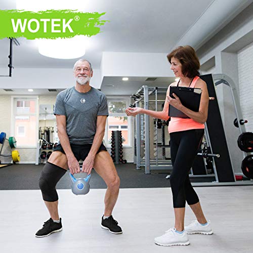 WOTEK Rodilleras Menisco y Ligamento Para Crossfit, Antideslizante Rodilleras Deportivas Para Hombre y Mujer, Protección Profesional Para Deportes,Correr, Saltar, Bicicleta, Escalada ect, 2 Piezas, L