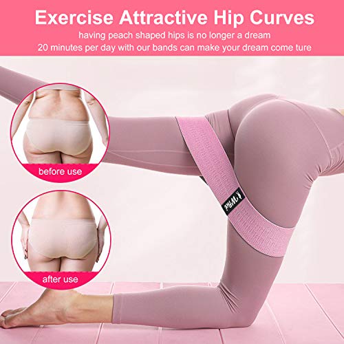 Wrei Bandas Elasticas Fitness, 3 Piezas Bandas Elasticas Musculacion Antideslizantes, Bandas de Resistencia con 3 Niveles, Cintas Elasticas Fitness para Glúteos, Cadera, Piernas, Yoga, Pilates ect.