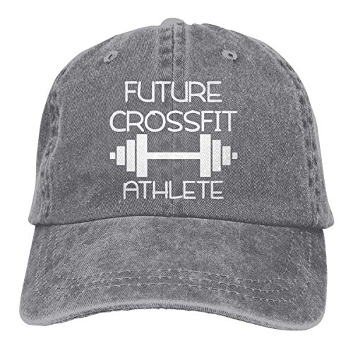 wwoman Gorra de béisbol de Mezclilla Ajustable para Hombres y Mujeres Future Crossfit Athlete Hiphop Cap