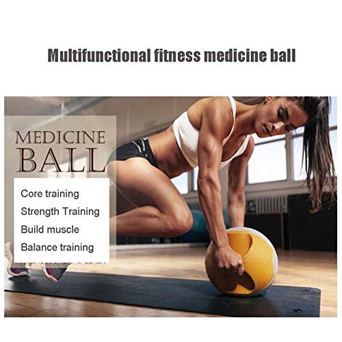 WXYZ Pelota Medicinal Balones Medicinales De Goma con Doble Asa, Ideal para Entrenamiento Físico, Entrenamiento De Fuerza De Equilibrio, Sentadilla 3kg, 8kg, 9kg, 10kg, 12kg (Size : 3kg)