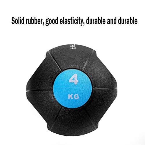 WXYZ Pelota Medicinal Balones Medicinales De Goma De Doble Mango De 8 Kg / 17,6 LB, Ideal para Entrenamiento Muscular En El Gimnasio En Casa, Entrenamiento De Fuerza, Pelota De Equilibrio, Sentadilla