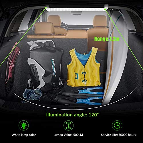 WZTO Barra de Luz 72 LED Interior del Coche led tubo DC 12-80V lámpara de Coches Luz de LED Iluminación Interior 500lm Tubo 3PCS