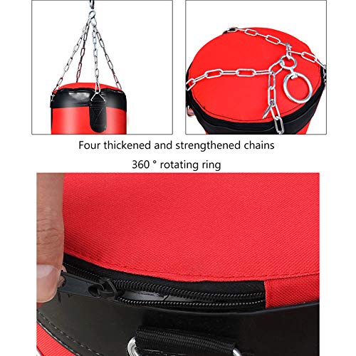 WZYJ Saco De Boxeo De Boxeo Hueco, Juego De 6 Piezas Colgante Hollow Training Fitness Taekwondo Boxing Fitness Sandbag MMA Ejercicio Gimnasios Caseros,100CM