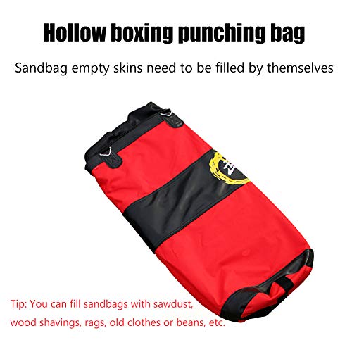 WZYJ Saco De Boxeo De Boxeo Hueco, Juego De 6 Piezas Colgante Hollow Training Fitness Taekwondo Boxing Fitness Sandbag MMA Ejercicio Gimnasios Caseros,100CM