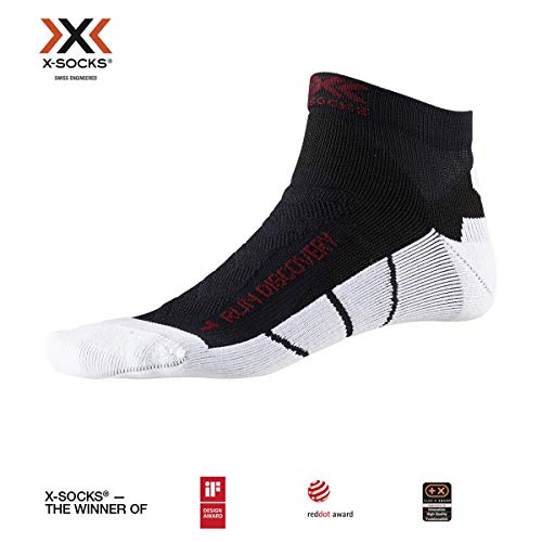 X-Bionic Run Discovery Calcetín Térmico, Hombre, Negro, 42-44