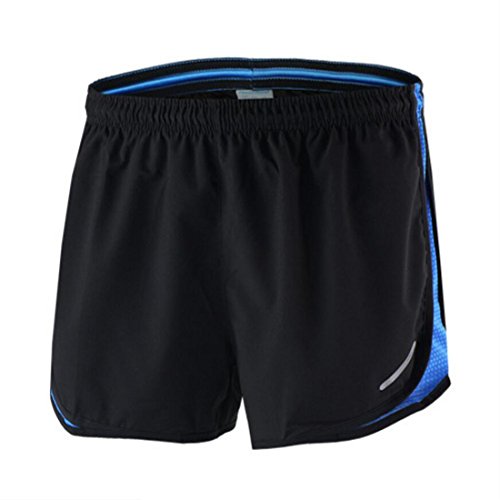 X-Labor Pantalones cortos deportivos para hombre, con slip interior, gimnasio, yoga, pantalones cortos de entrenamiento, color azul, tamaño EU M (Tag:L)