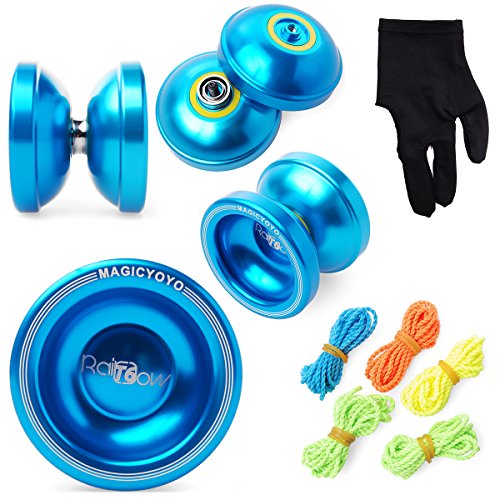 XCSOURCE® YoYo Mágico Original Profesional Aluminio T6 5 Cuerdas y Guante TH004