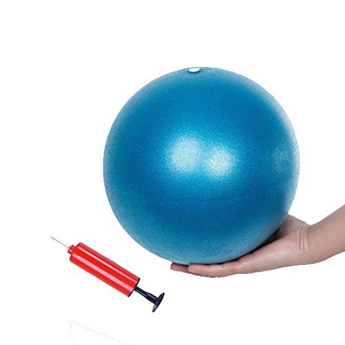 Xelparuca - Pelota de ejercicio pequeña, mini pelota de fitness para pilates Barre, balance, gimnasio, yoga, equilibrio, estabilidad, bender física, color azul