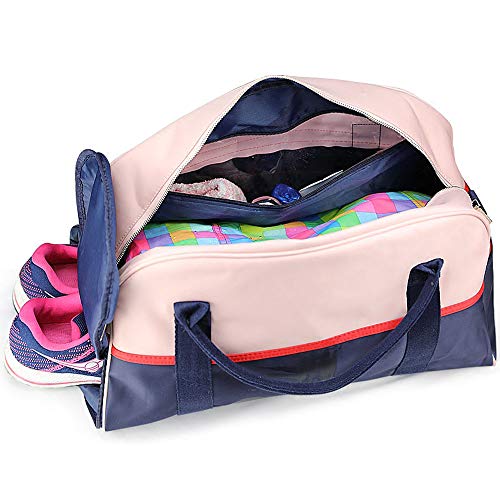 XF Bolsas de deporte Mochila deportiva Separación en seco y húmeda Corta distancia Bolsa de viaje Bolsa de equipaje ligera y portátil Bolsa de viaje Bolsa de hombro impermeable Zapatos Bolsa de fitnes