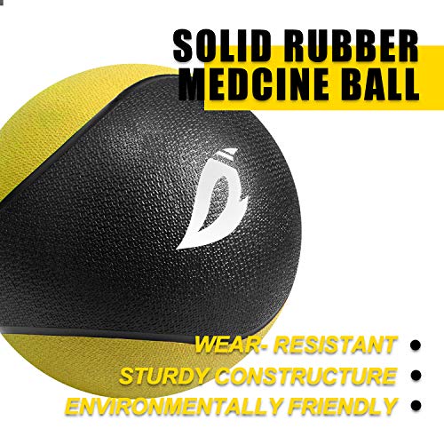 XGEAR Balón Medicinal 4,5-7,3 kg - Calidad de Gimnasio Profesional, Slam Ball Balón Medicinal Antideslizante Ideal para los Ejercicios de Functional Fitness