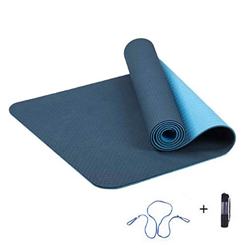 xiaojing Venta De 6 Mm TPE Estera De Yoga Antideslizante Deporte Fitness Ejercicio Pilates Gym Colchonete para Principiantes con Bolsa De Yoga 183 * 61 * 0.6 Cm