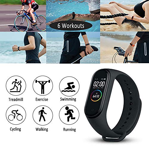 Xiaomi Band 4 Pulsera de Fitness Inteligente Monitor de Ritmo cardíaco 135 mAh Pantalla Color Bluetooth 5.0 más Reciente 2019, Negro