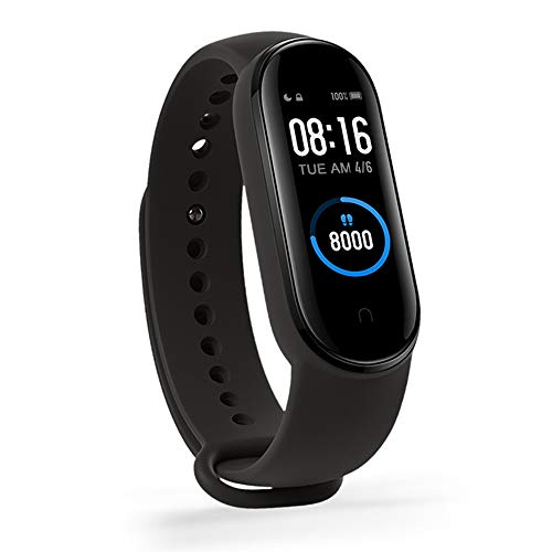 Xiaomi MI Band 5 Pulsera de Actividad, Monitores de Actividad, Pantalla Fitness Tracker, Smartwatch100 Fondos de Pantalla temáticos, Bracelet 1.1”Pantalla Dinámica Color, 50M a Prueba de Agua（2020）