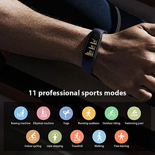 Xiaomi Mi Band 5 Smart Bracelet Pulsera de Actividad, Monitores de Actividad, Pantalla Pulsómetro Fitness Tracker con 1.1'' Pantalla Color Tipo Magnético Cargar Sumergible 50m