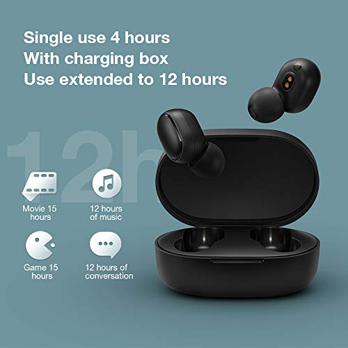 Xiaomi Mi True Wireless Earbuds Basic - Auriculares inalámbricos, Bluetooth con verdadero sonido estéreo con micrófono, Negro