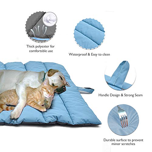 XIAPIA Cama Perro Impermeable Colchoneta,Almohada Relajante Perro Colchón Perros Viscoelastica Cojines Lavable Impermeable para Perros Medianos,Grande