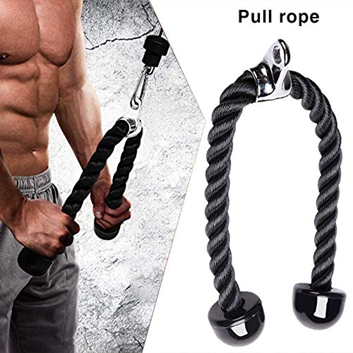 Xihaoer - Cuerda para tríceps de nailon con cordón para bíceps con cordón para tríceps, bíceps, espalda, hombro, negro