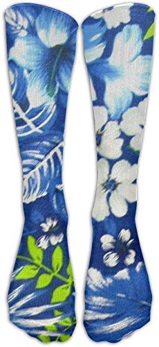 xinfub Hawaiian Royal Blue Training Socks Crew Athletic Socks Long Sport Soccer Socks Soft For Men Women Comfortable 771