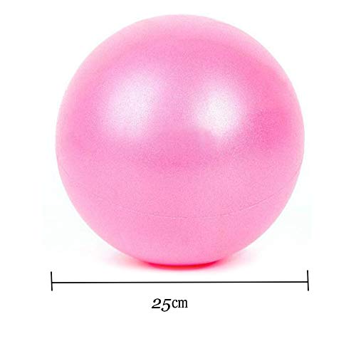 Xinlie Pelota Pilates Pequeña Pelota Fisioterapia Mini Pelota de Ejercicio 25cm Pilates Yoga Ejercicio Gimnasia Fitness Pilates Pelota Equilibrio A Prueba de Explosiones Ball (Rosa)