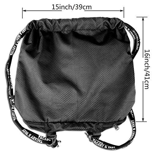 XLFD Alice's Cat Drawstring Bag Gym Ligero Paquete Mochila para Hombres Mujeres Niños Escuela Gimnasio Viajes