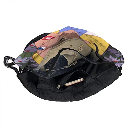 XLFD Alice's Cat Drawstring Bag Gym Ligero Paquete Mochila para Hombres Mujeres Niños Escuela Gimnasio Viajes