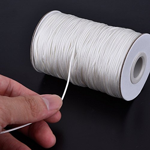 Xutong - Cordón trenzado de color blanco para persiana de aluminio, estores, para jardinería y manualidades, de 1,5 mm