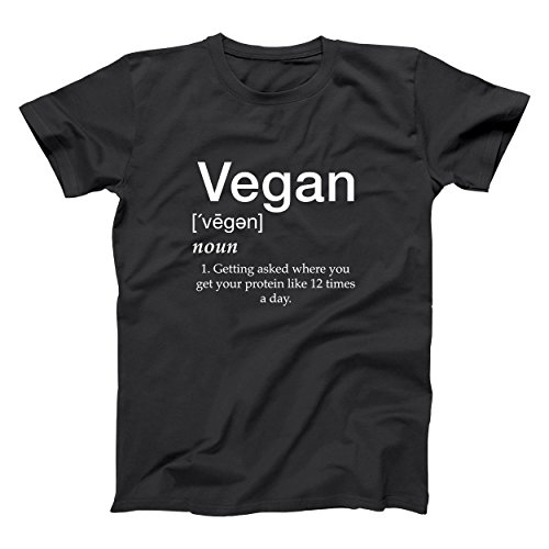 xzc Funny Threads Outlet Vegan Defined by Protein Basic Men's T-Shirt