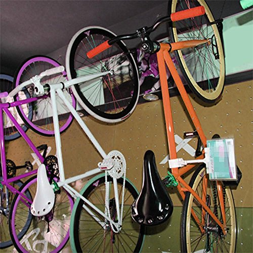 yahee 2 x SET ei-on – Soporte de pared bicicleta gancho pared retención de montaje con tornillos, color negro