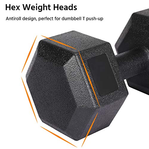 Yaheetech 2 X 7,5 KG Mancuernas de Ejercicio Mancuernas Hexagonales Mancuernas para Gimnacio Fitness PVC Revestimiento