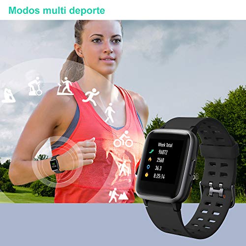 YAMAY Smartwatch, Impermeable Reloj Inteligente con Cronómetro, Pulsera Actividad Inteligente para Deporte, Reloj de Fitness con Podómetro Smartwatch Mujer Hombre para Xiaomi HuaweiI Teléfono