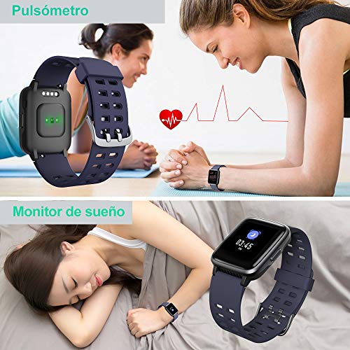 YAMAY Smartwatch, Impermeable Reloj Inteligente con Cronómetro, Pulsera Actividad Inteligente para Deporte, Reloj de Fitness con Podómetro Smartwatch Mujer Hombre para Xiaomi HuaweiI Teléfono