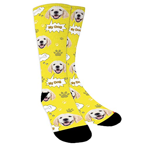 YanNanKe Calcetines Personalizados Foto,Personalizable Calcetines, Ponga fotos de perros, gatos y otras mascotas en calcetines, divertidos regalos personalizados de calcetines faciales