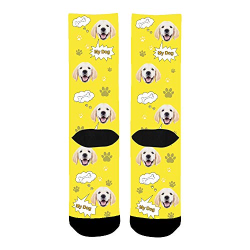 YanNanKe Calcetines Personalizados Foto,Personalizable Calcetines, Ponga fotos de perros, gatos y otras mascotas en calcetines, divertidos regalos personalizados de calcetines faciales