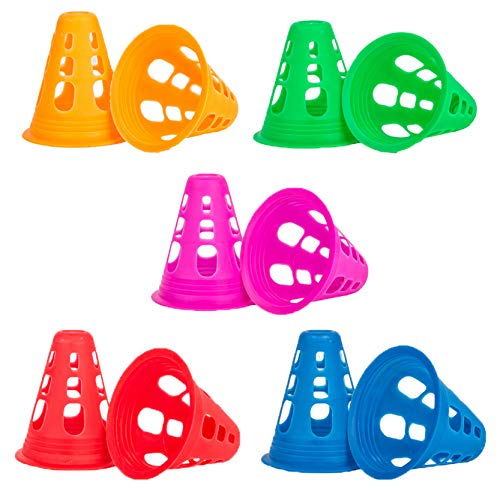 YAVO-EU Conos Deportivos 50 PCS Cono de Marcador Conos de Slalom Patinaje Entrenamiento del Sombrero Gorra de Futbol Entrenamiento Deportivo