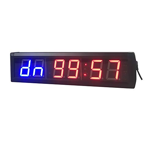 YBWEN Reloj de Cuenta atrás Gimnasio Reloj 2.3" Alto carácter de Cuenta atrás del Reloj hasta la operación/Control Remoto Gran Reloj de Cuenta atrás Digital