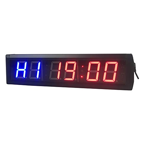 YBWEN Reloj de Cuenta atrás Gimnasio Reloj 2.3" Alto carácter de Cuenta atrás del Reloj hasta la operación/Control Remoto Gran Reloj de Cuenta atrás Digital
