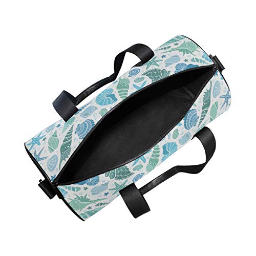 YCHY Gym Bag,Bolsa de Deporte Horario de Verano Banner Horizontal Dibujado a Mano,Nuevo Cubo con Estampado de Lienzo Bolsa de Deporte Bolsas de Fitness Bolsa de Viaje de Lona