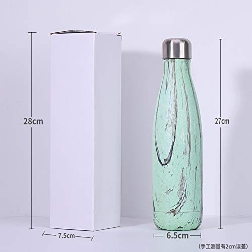 YCLIFE Botella Agua de Acero Inoxidable 500ml, Nuevo Diseño Sin BPA, Aislamiento de Vacío de Doble Pared Durante 24 Horas Frío y 12 Cálido, Deporte, Exterior, Gimnasio (Galaxia Espiral)