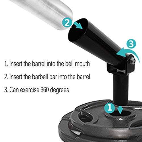 Ycrdtap Plataforma De Minas Terrestres para Barras Olímpicas, Barra De Rotación De 360 Grados para Filas, Lat Ejercicios, Levantamiento De Peso Olímpico