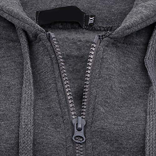 YCUEUST Hombre Sudaderas con Capucha Sin Mangas Camiseta Casual Chalecos Deportivos Gris Oscuro x-Large