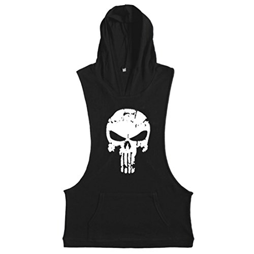 YeeHoo Hombre Camisetas de Tirantes con Capucha Deportiva Fitness Culturismoa Tank Top