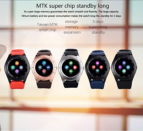 YEQUANHUA Inteligente del Reloj, la Correa más Nueva del Reloj Inteligente de Pantalla táctil de Bluetooth Z3 del Cuero Reloj de Pulsera con Ranura for Tarjeta SIM de la cámara del TF for el teléfono