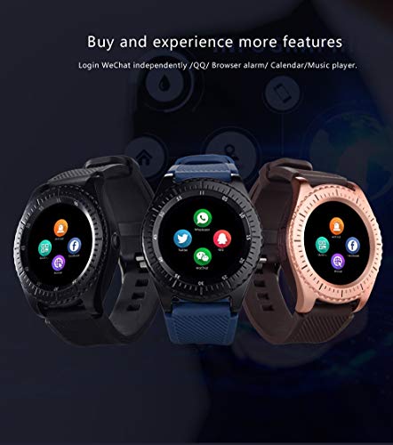 YEQUANHUA Inteligente del Reloj, la Correa más Nueva del Reloj Inteligente de Pantalla táctil de Bluetooth Z3 del Cuero Reloj de Pulsera con Ranura for Tarjeta SIM de la cámara del TF for el teléfono